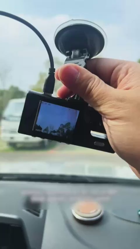 Camara De Auto Triple - Dashcam | Frente, Interior y Parte Trasera en HD