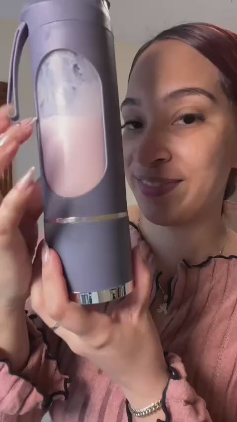 Licuadora Portátil Recargable 450 ml | Prepara Batidos Donde Quieras - 12 Cuchillas y Pantalla Digital