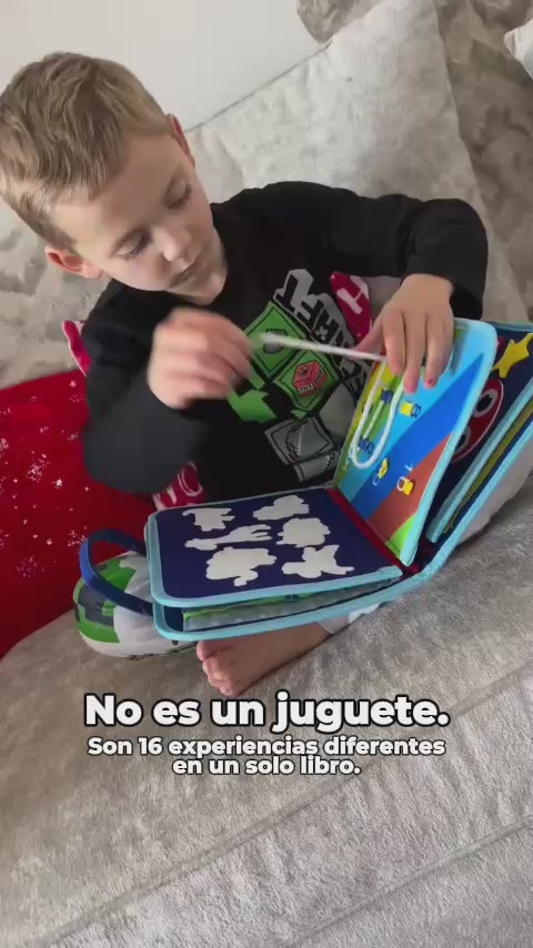 Libro Montessori 16 en 1 con 8 páginas | Estimula su Mente Infantil Jugando
