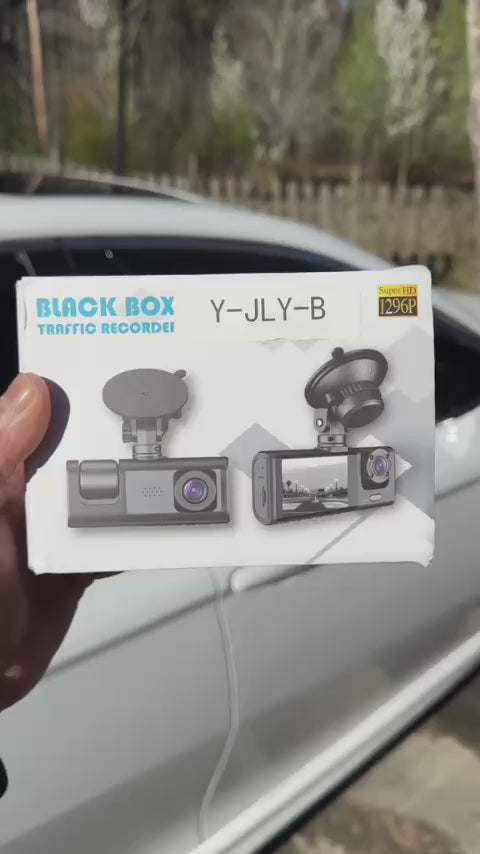 Camara De Auto Triple - Dashcam | Frente, Interior y Parte Trasera en HD
